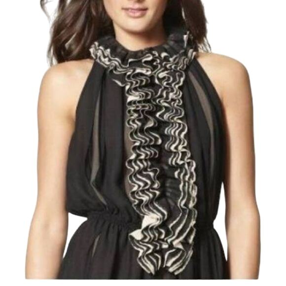 Robert Rodriguez Ruffled Neck Sleeveless Chiffon Blouse - S - Picture 1 of 7